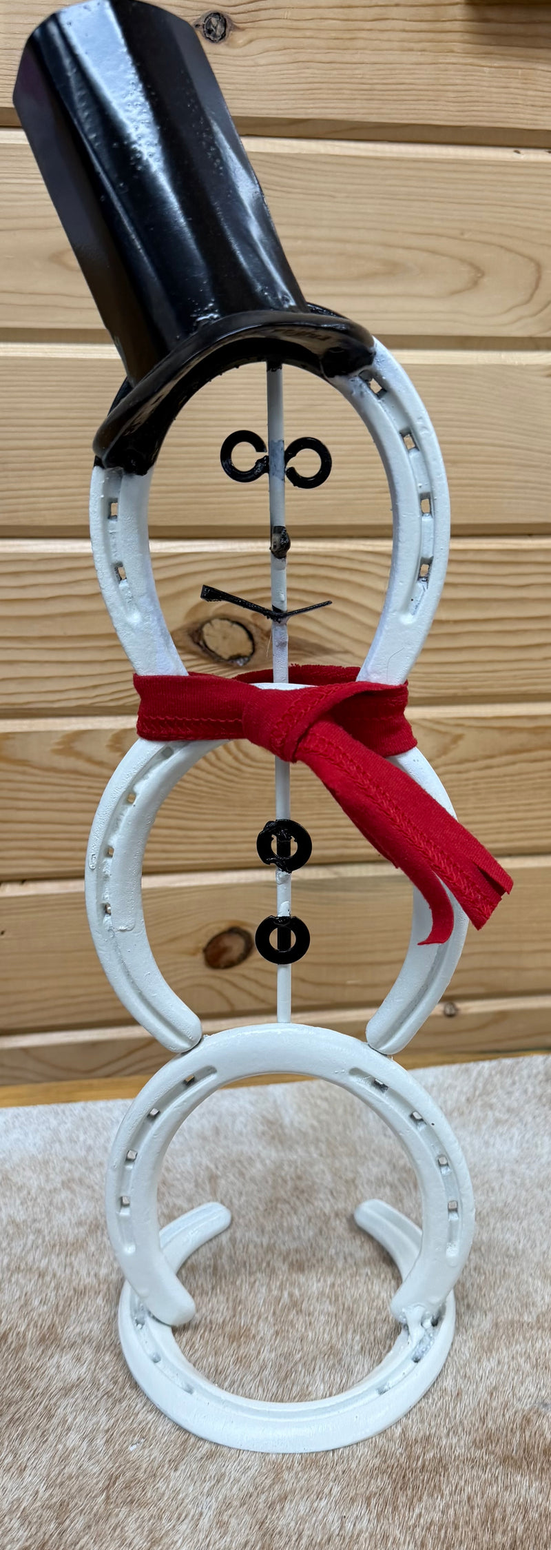 Load image into Gallery viewer, Horseshoe Art - Snowman
