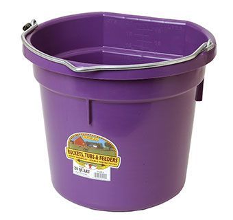Plastic Flat-Back Bucket - 20 Quart