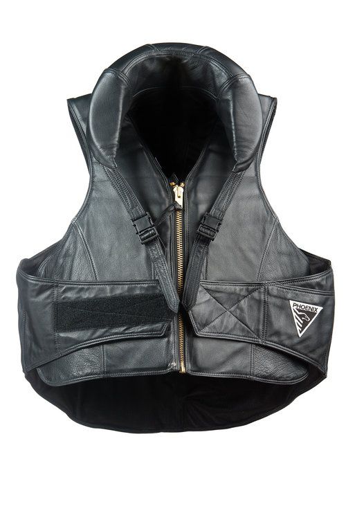 Load image into Gallery viewer, Phoenix Finalist Rodeo Vest Black Leather
