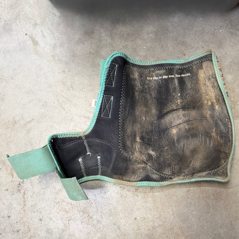 Load image into Gallery viewer, Used Top Hand Brand Protective Boots - White Southwest - Hind - Medium
