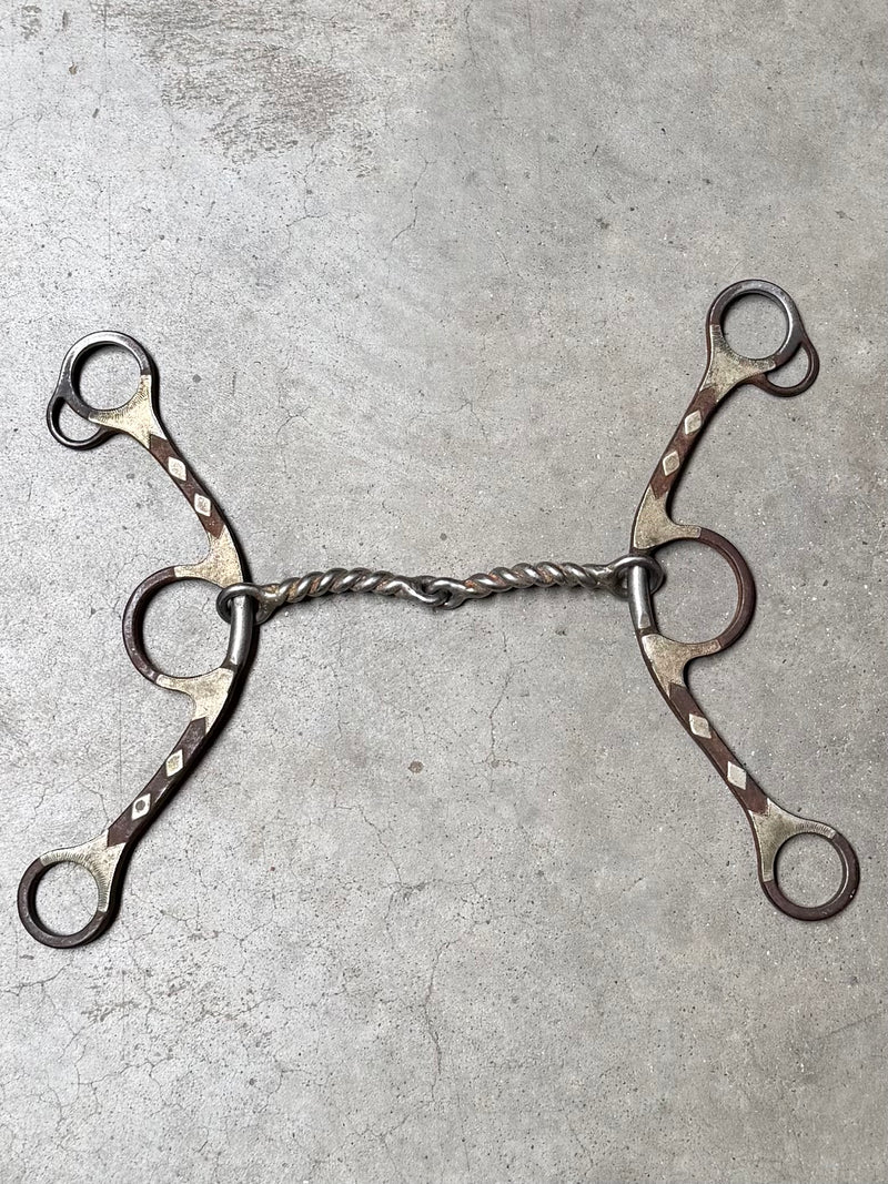 Load image into Gallery viewer, Used CE Cervi Long Shank Twisted Wire Snaffle Bit
