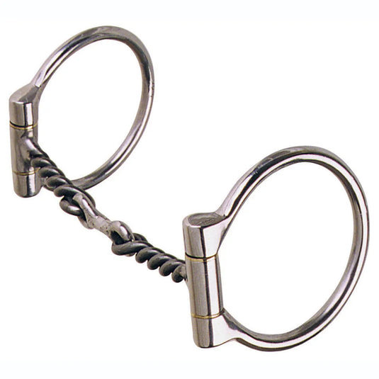 Reinsman Offset D-Ring Twisted Dog Bone Snaffle Bit