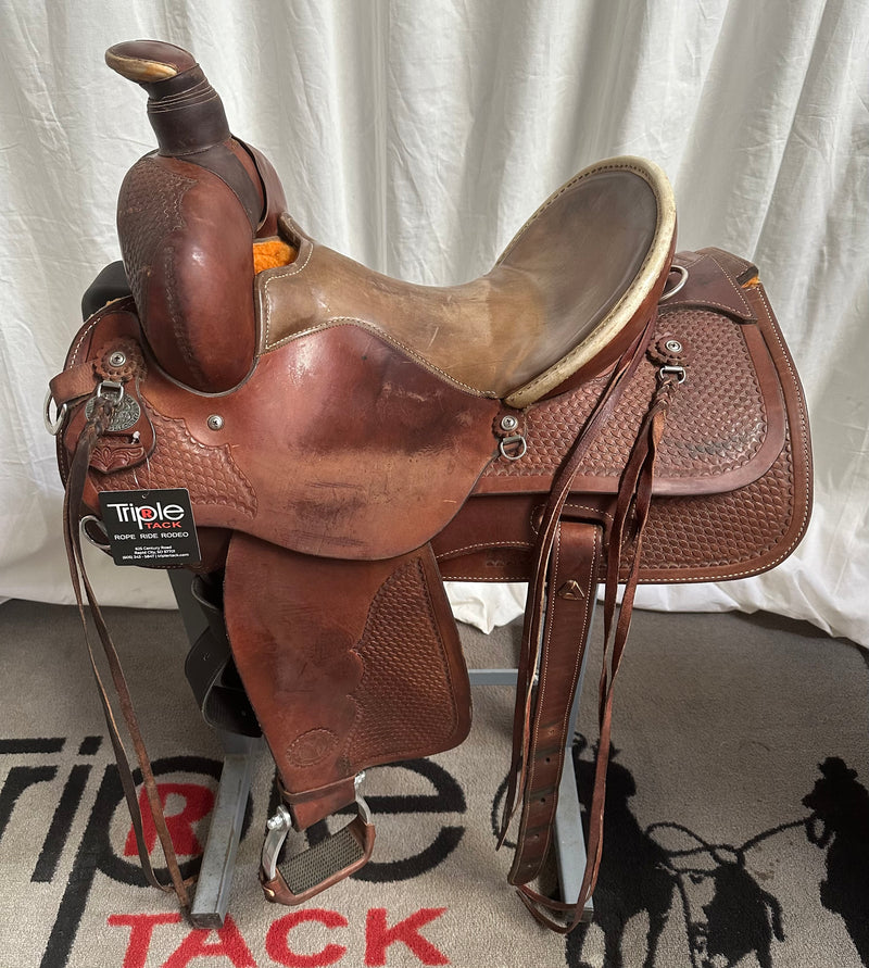 Load image into Gallery viewer, Used Circle Y All Around Saddle 15"

