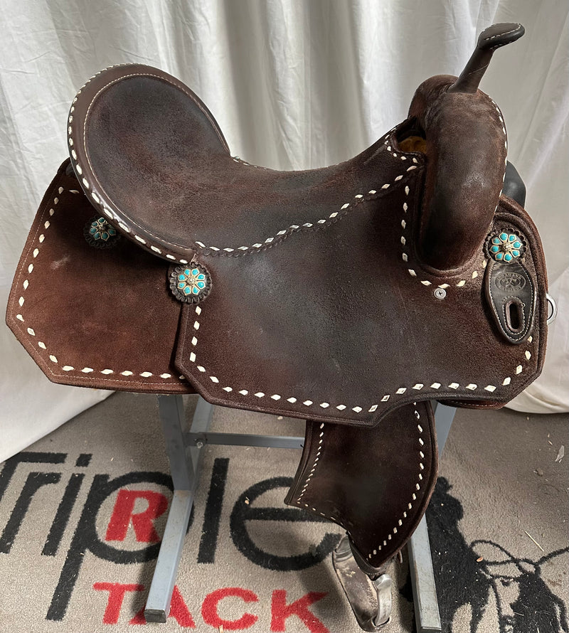 Load image into Gallery viewer, Used Tomahawk Saddlery Barrel Saddle 16"
