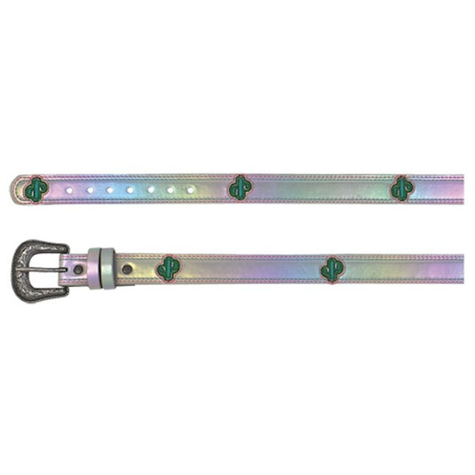 Catchfly Girls Saguaro Embroidered Silver Belt