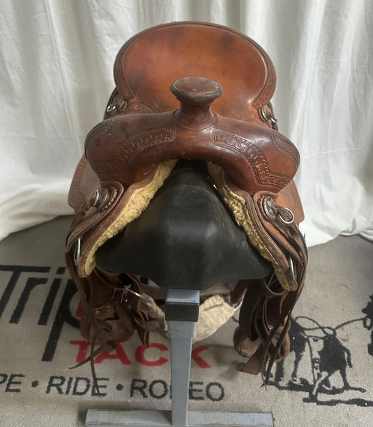 Used Randy Aldrich Western Saddle & Breast Collar - 15"