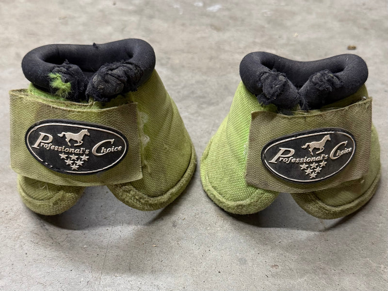 Load image into Gallery viewer, Used PC Ballistic Bell Boots - Lime Green
