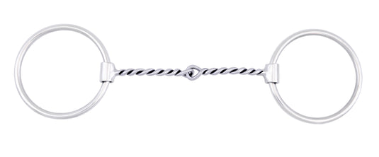 Partrade Cowboy Tack Twisted Wire Loose Ring Snaffle Bit