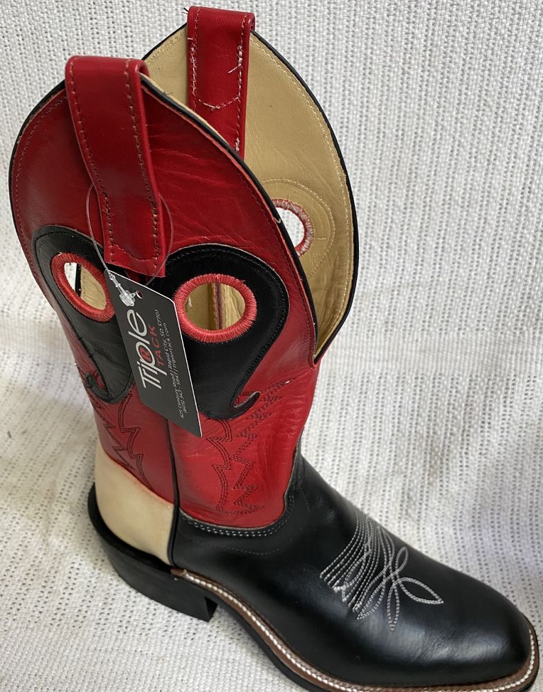 Load image into Gallery viewer, Olathe 12" Horsebutt L Toe Boot - Black
