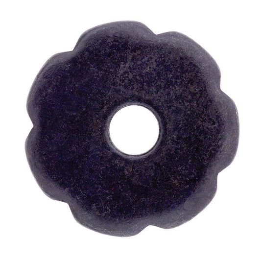 Black Satin Rosebud Rowel - SINGLE - 3/4