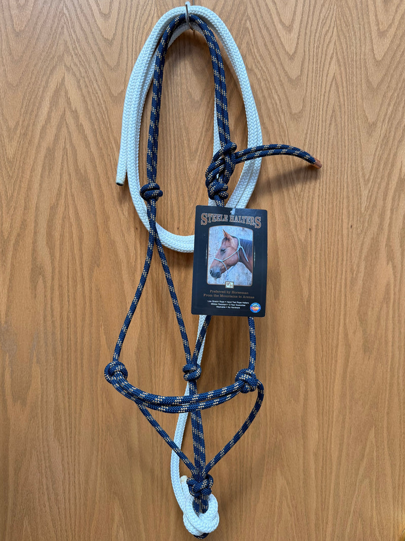 Load image into Gallery viewer, Steele Rope Halter with 10' Lead - Standard Horse
