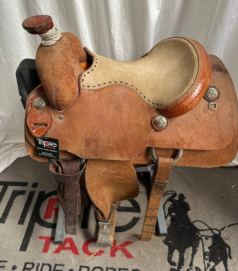 Load image into Gallery viewer, Used Bader Team Roper Saddle 15"
