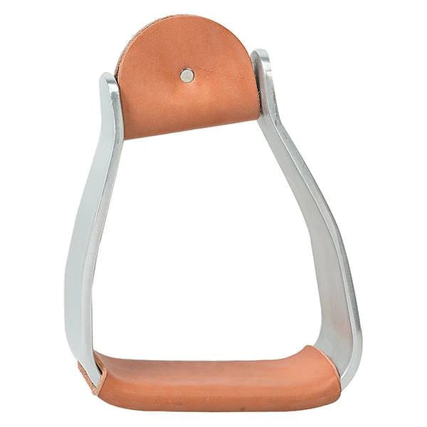 Load image into Gallery viewer, Weaver Sloped Aluminum Stirrups - 2-3/4" - Leather Tread
