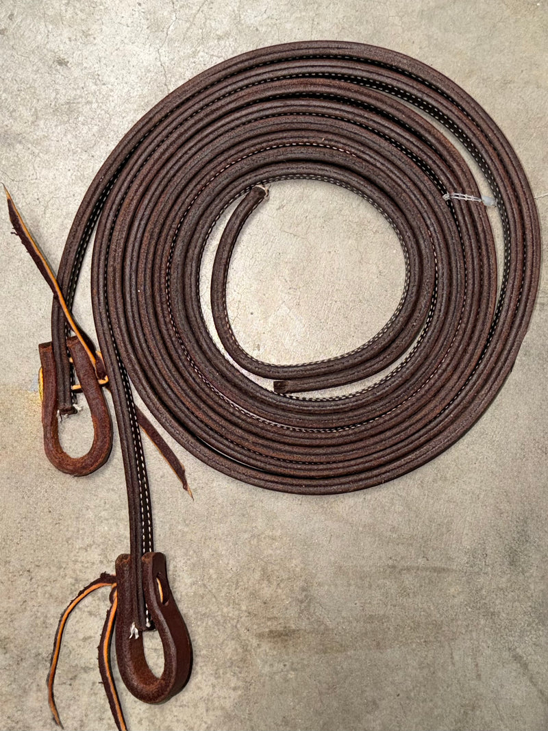 Load image into Gallery viewer, Doubled &amp; Stitched Split Reins 1/2”
