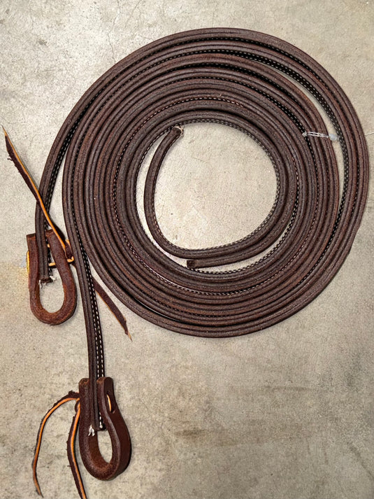 Doubled & Stitched Split Reins 1/2”