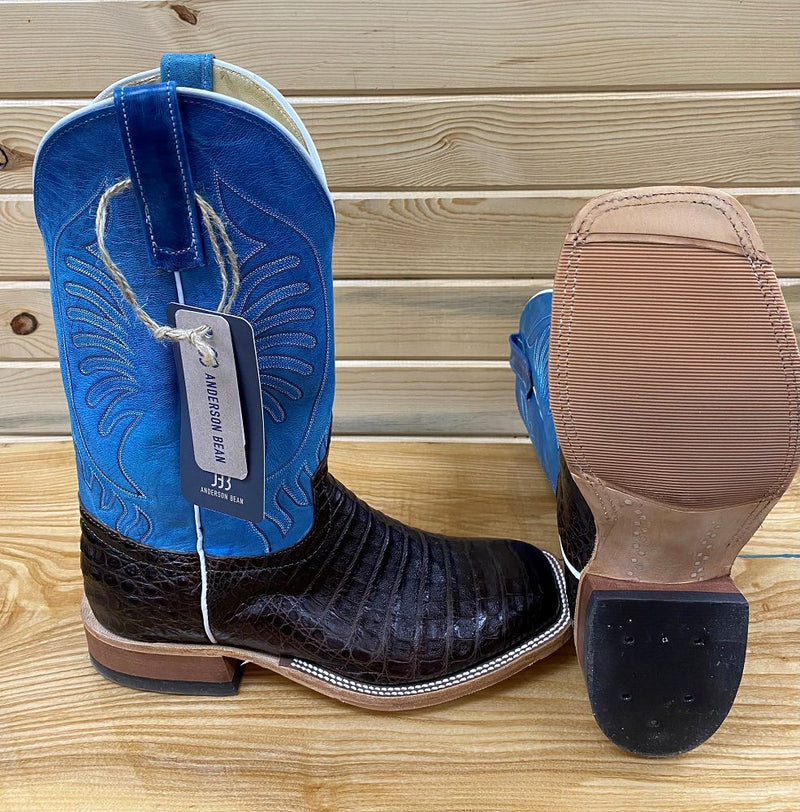 Load image into Gallery viewer, Anderson Bean 12" Caiman Belly DB Toe Boot - Brown
