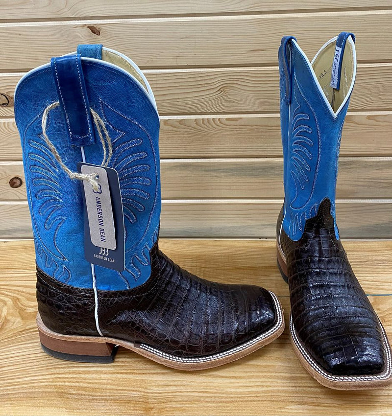 Load image into Gallery viewer, Anderson Bean 12" Caiman Belly DB Toe Boot - Brown
