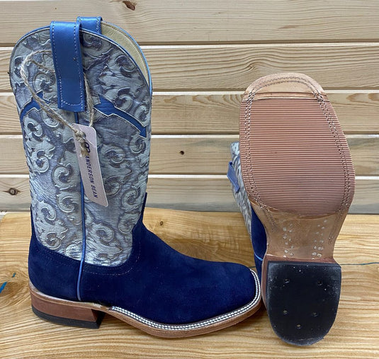 Anderson Bean Prime Janus Cobblestone Navy DB Toe Boot - Navy Roughout