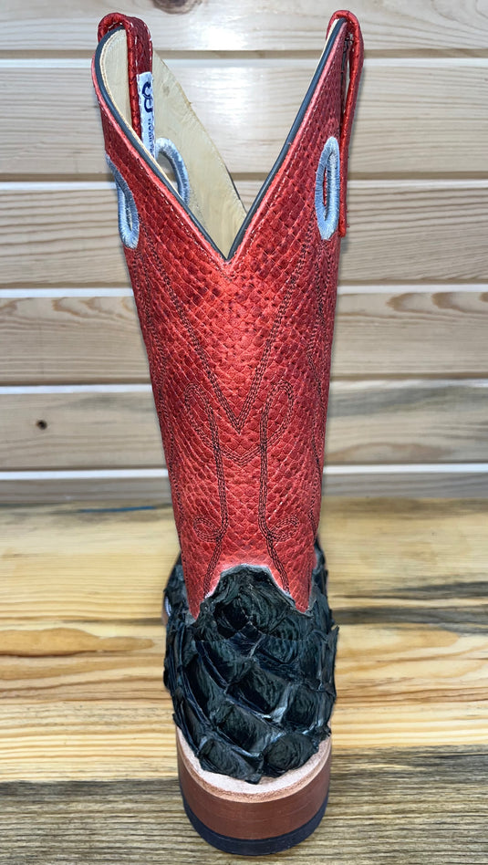 Anderson Bean 12" Big Bass DB Toe Boot - Gray/Red