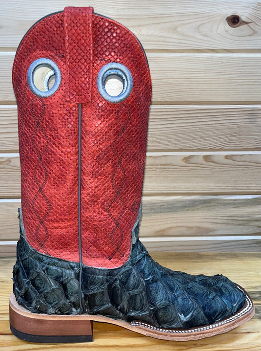 Anderson Bean 12" Big Bass DB Toe Boot - Gray/Red