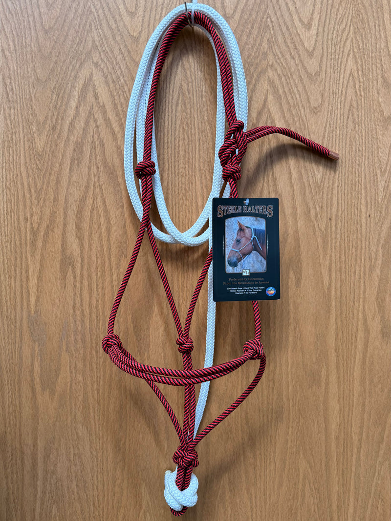 Load image into Gallery viewer, Steele Rope Halter with 10' Lead - Standard Horse

