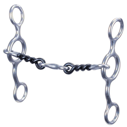 Reinsman Jr Cow Horse Twisted Sweet Iron Dog Bone Snaffle Bit