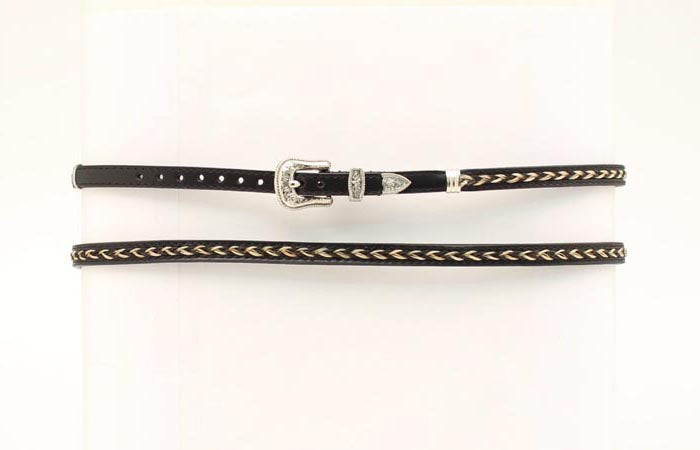 Load image into Gallery viewer, Double S Genuine Braided Horsehair &amp; Leather Hatband - 3/8"
