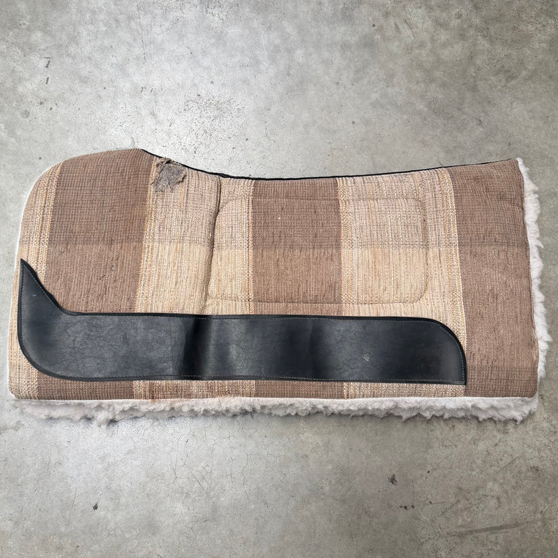 Load image into Gallery viewer, Used Fleece Bottom Saddle Pad - Tan/Cream
