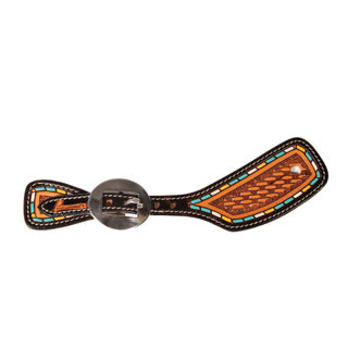 Professional's Choice Basket Line Spur Straps - Natural/Black