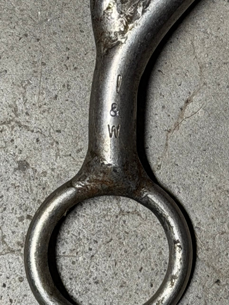 Load image into Gallery viewer, Used L &amp; W Short Shank Kathy James Twisted Wire Dogbone Gag Bit

