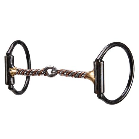 Load image into Gallery viewer, Dutton D-Ring Copper Twisted Wire Snaffle Bit
