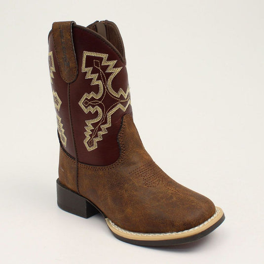 Blake Toddler Boot - Brown/Burgundy