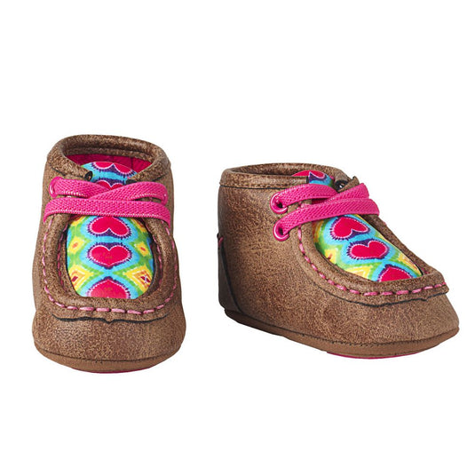 Abigale Baby Bucker Shoe - Brown/Pink