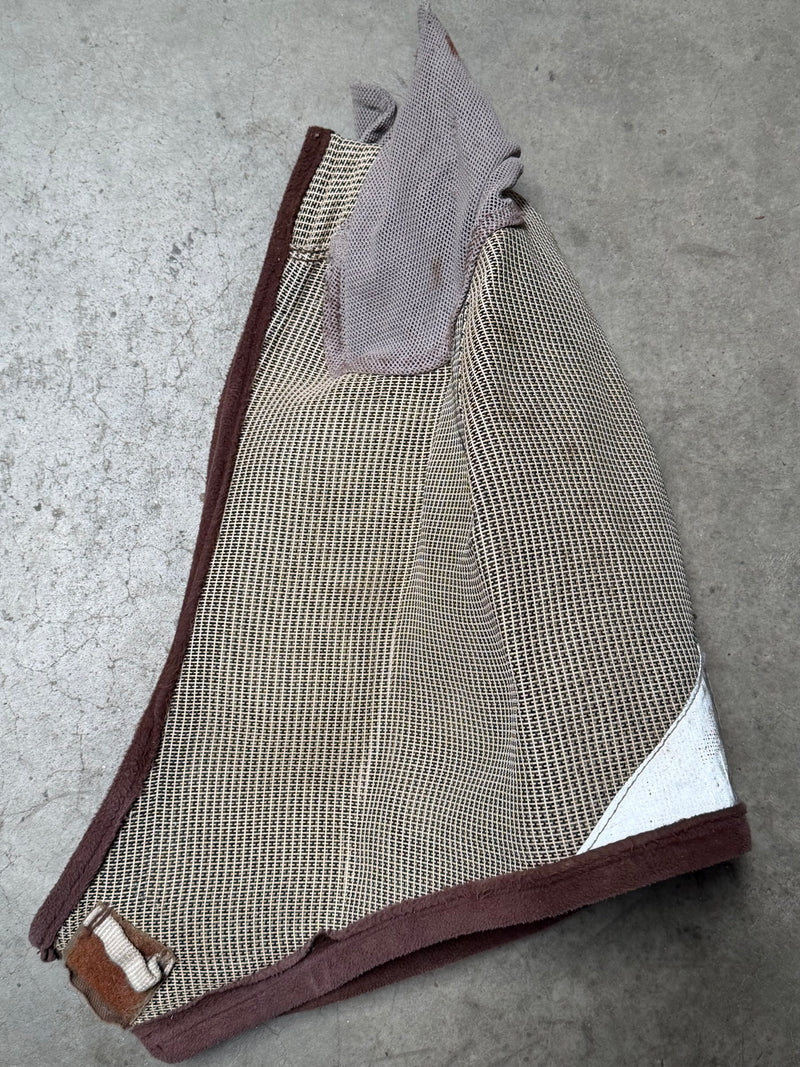 Load image into Gallery viewer, Used Fly Mask with Ears - Tan/Brown
