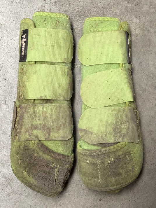 Used PC SMB Elite Protective Boots - Green - Medium - Front