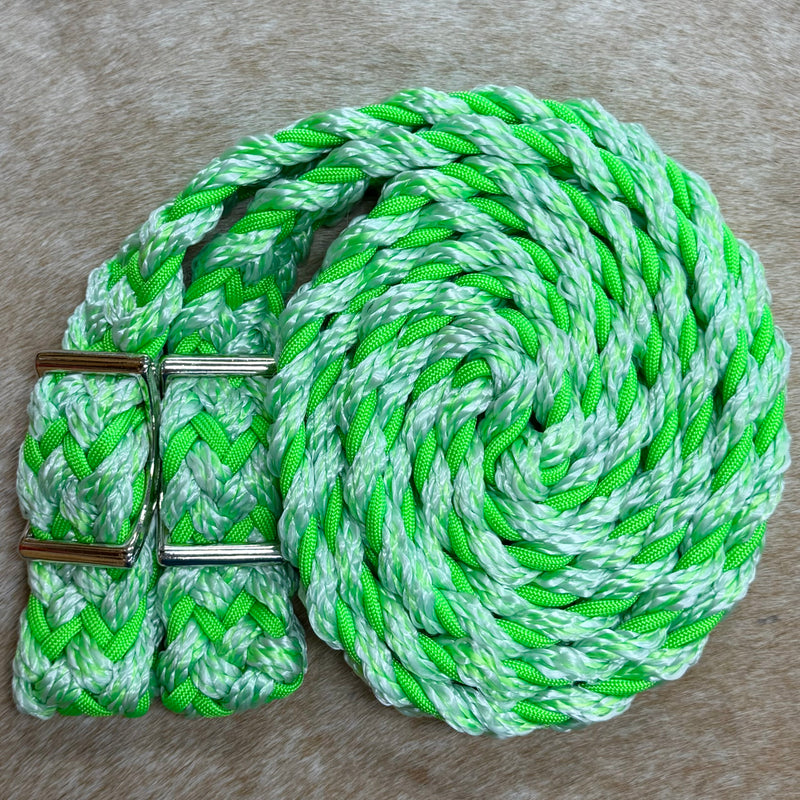 Load image into Gallery viewer, Gale Beebe 9 Plait Flat Braided Barrel Reins
