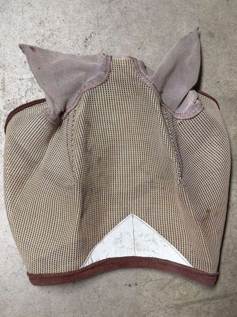 Load image into Gallery viewer, Used Fly Mask with Ears - Tan/Brown
