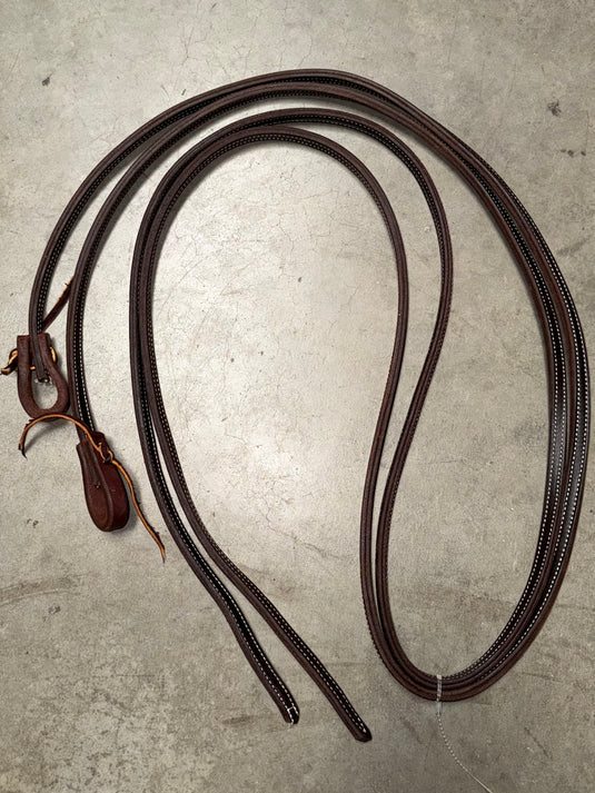 Doubled & Stitched Split Reins 1/2”