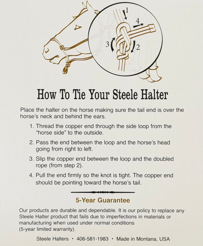 Load image into Gallery viewer, Steele Rope Halter with 10' Lead - Standard Horse
