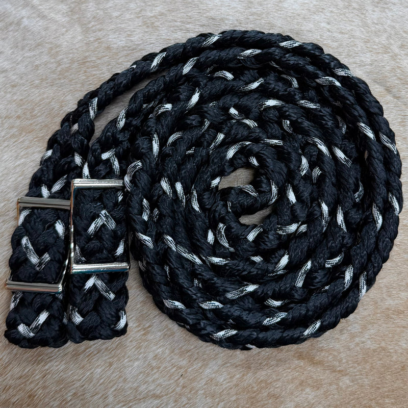 Load image into Gallery viewer, Gale Beebe Round Braided Barrel Reins
