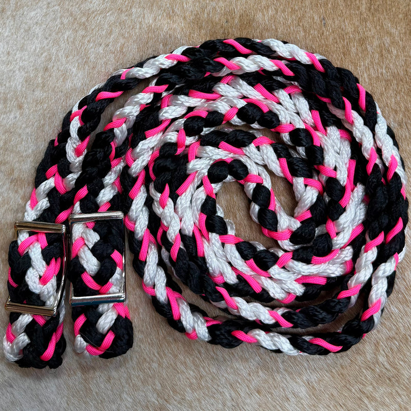 Load image into Gallery viewer, Gale Beebe Round Braided Barrel Reins
