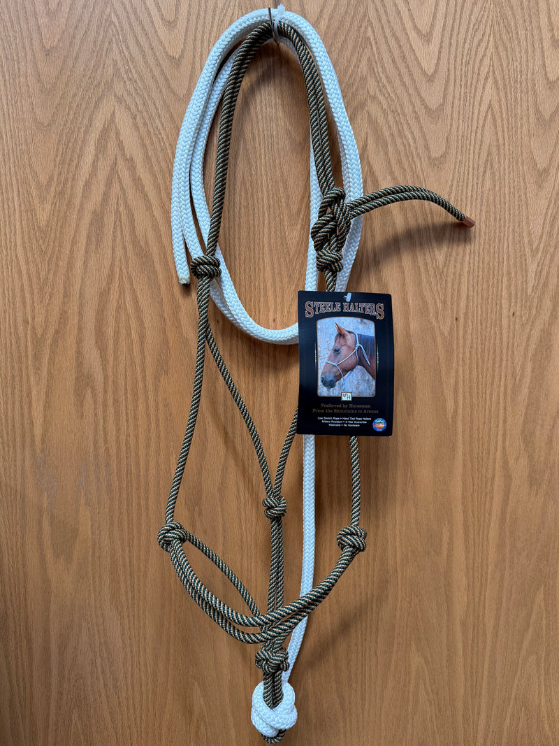 Load image into Gallery viewer, Steele Rope Halter with 10' Lead - Standard Horse
