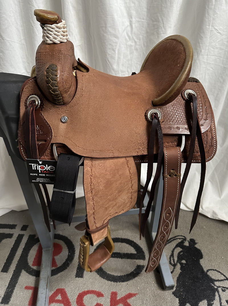 Load image into Gallery viewer, Triple R Kid Modified Association Rancher Saddle 12"
