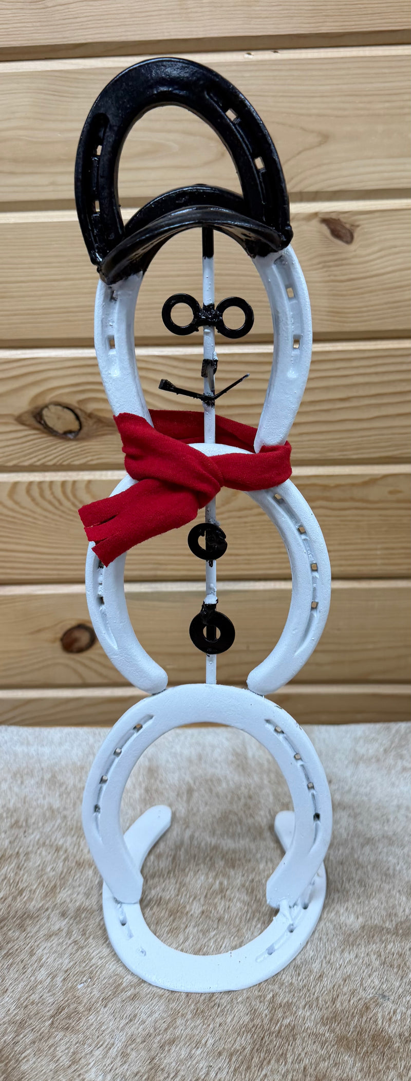Load image into Gallery viewer, Horseshoe Art - Snowman
