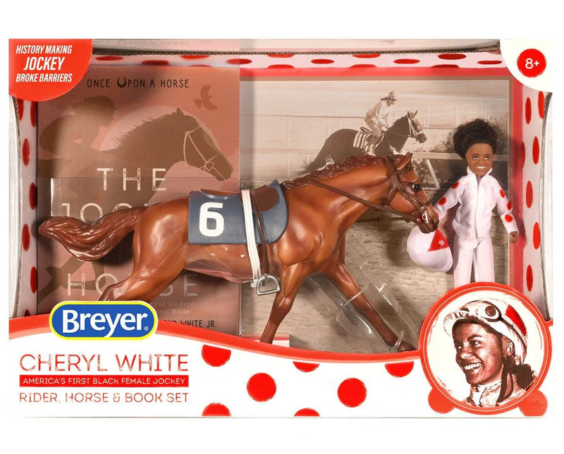 Load image into Gallery viewer, Breyer Cheryl White &amp; Jetolara Horse &amp; Book Set
