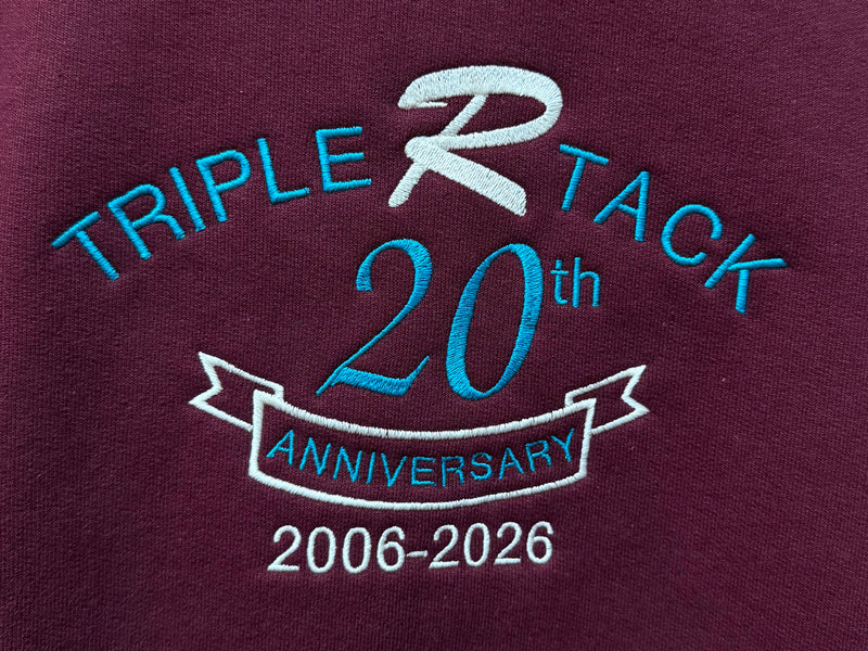 Load image into Gallery viewer, Triple R Tack 20th Anniversary Hoodie - Burgundy
