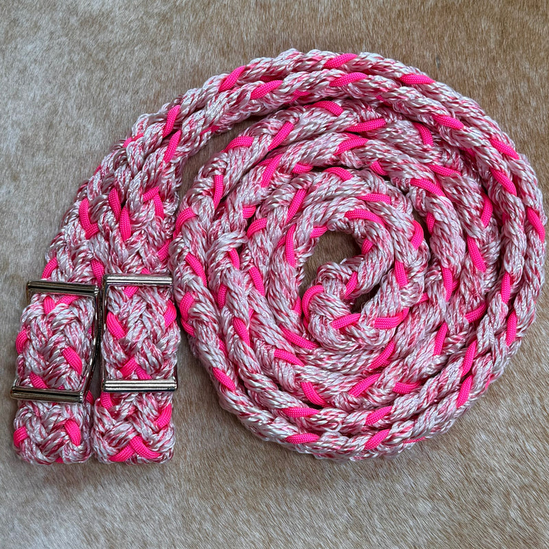 Load image into Gallery viewer, Gale Beebe Round Braided Barrel Reins
