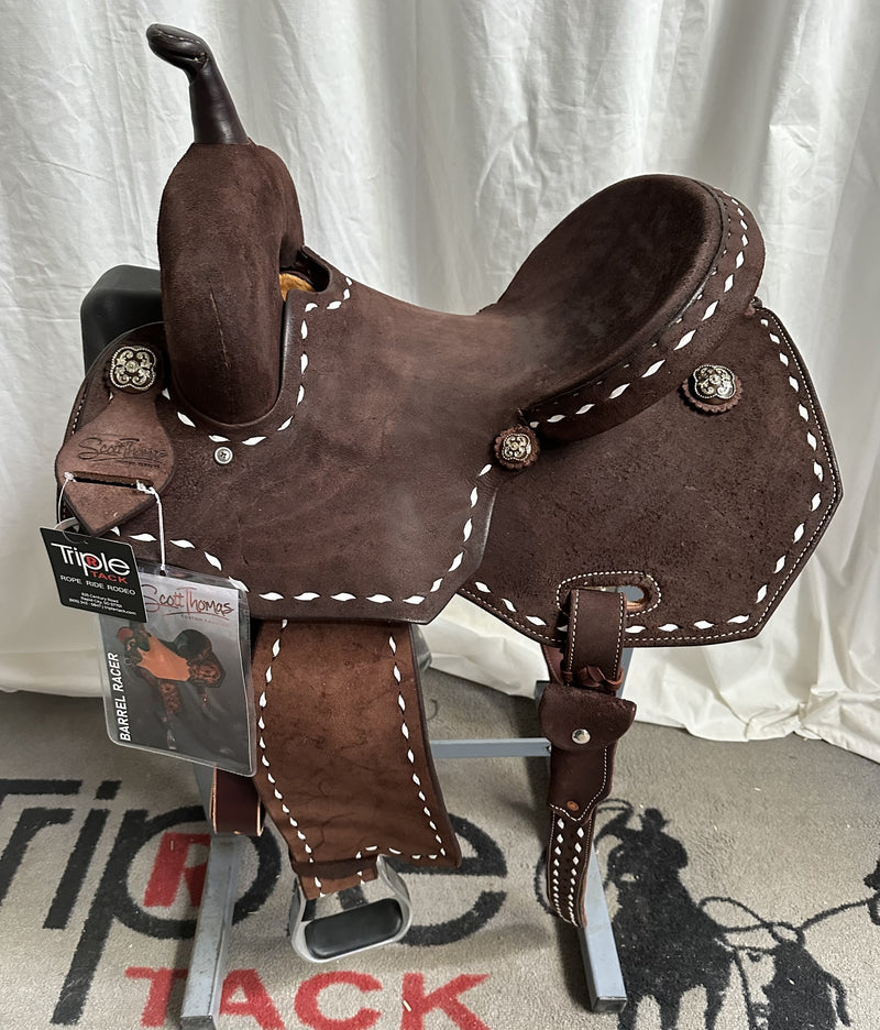 Load image into Gallery viewer, ST BR100 Barrel Saddle Chocolate 13"
