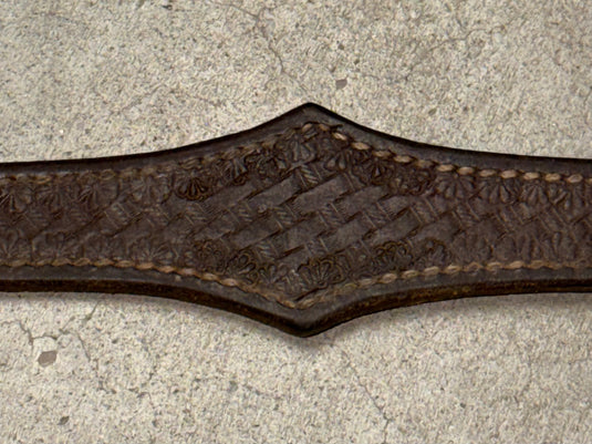 Used Basketweave Tooled Breast Collar 1”