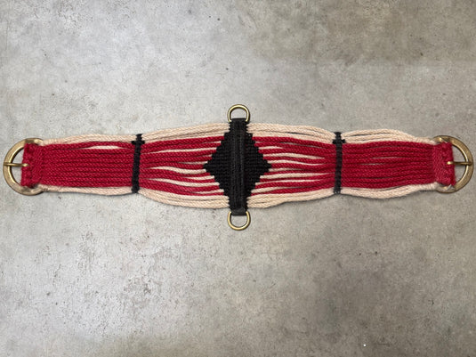 Used Mohair Cinch - 31" - Natural/Red/Black